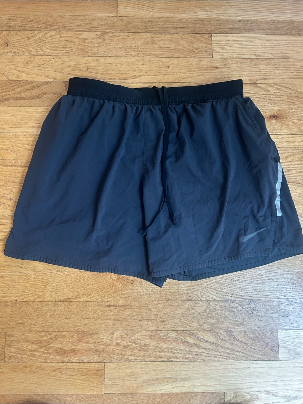 Nike Men's Black Athletic Shorts with Reflective Accent